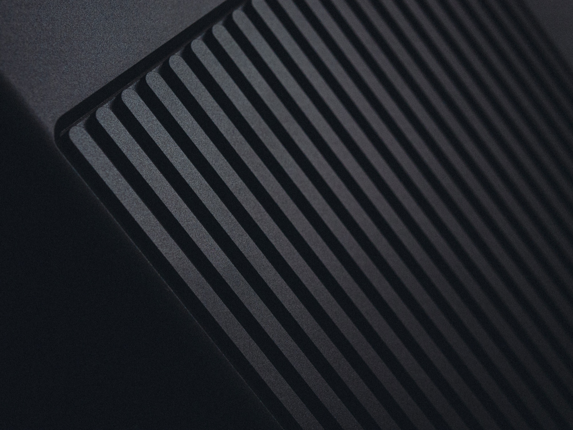 The Pantheon's fluted fascia in near darkness